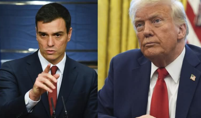 Pedro Sanchez desde España le canta las 40 al pederasta y genocida Trump